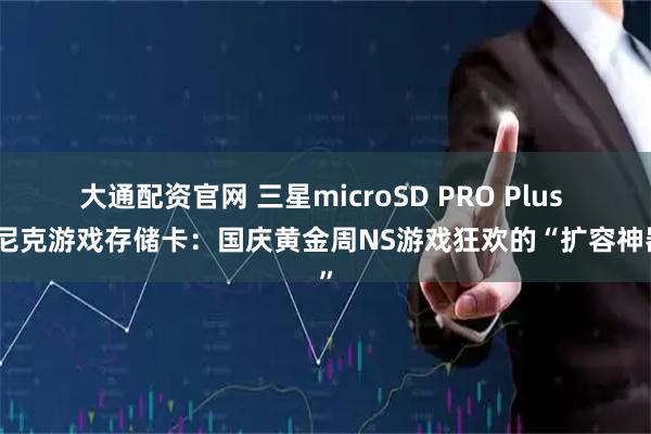大通配资官网 三星microSD PRO Plus 索尼克游戏存储卡：国庆黄金周NS游戏狂欢的“扩容神器”