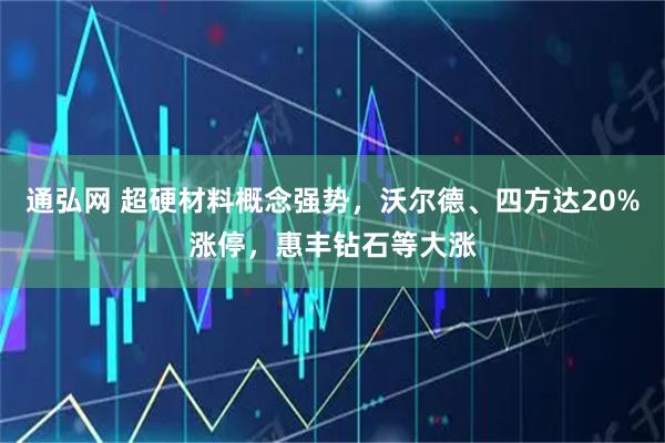 通弘网 超硬材料概念强势，沃尔德、四方达20%涨停，惠丰钻石等大涨