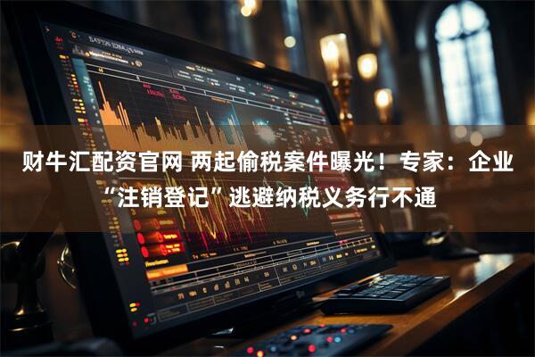 财牛汇配资官网 两起偷税案件曝光！专家：企业“注销登记”逃避纳税义务行不通